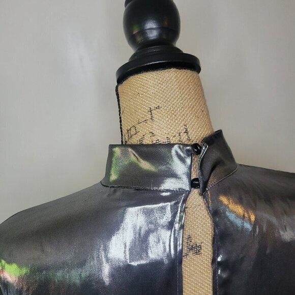 ZARA FOIL Metallic MINI DRESS MEDIUM - Picture 6 of 9